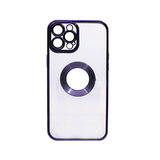 Capa de Silicone Rígida com Protetor de Câmera para Apple iPhone 12 Pro Max Roxo